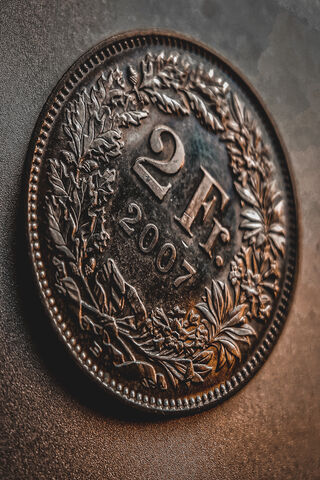 Vintage 2 Franc Coin fr..
