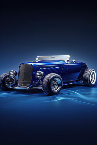 Classic Blue Hot Rod 🚗✨