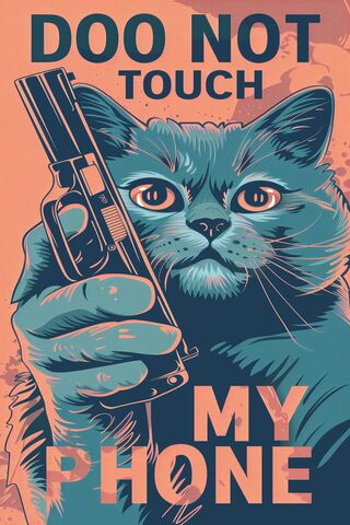 Feline Guardian: Hands Off My Phone! 🐱🔫