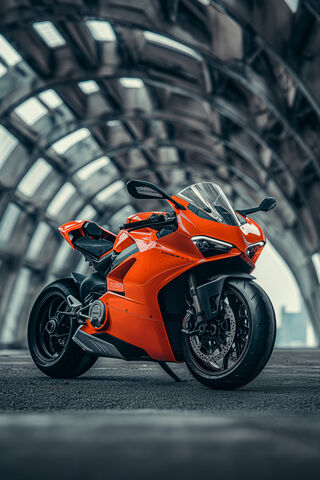 Sleek Power: The Orange Beast 🏍️🔥