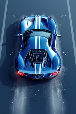 Sleek Speedster: The Blue Dream Machine 🚗💨