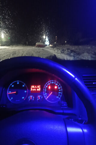 Night Drive in the Snow..
