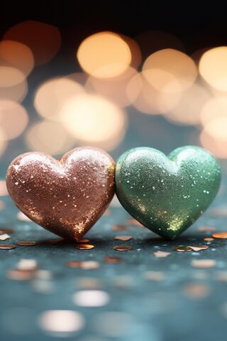 Glittery Hearts