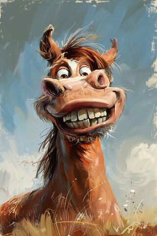 Smiling Steed: The Joyful Horse