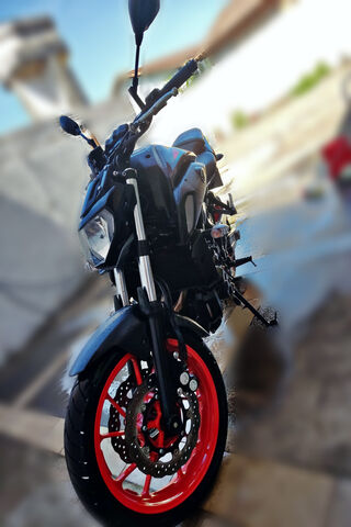 Sleek Black Motorcycle ..