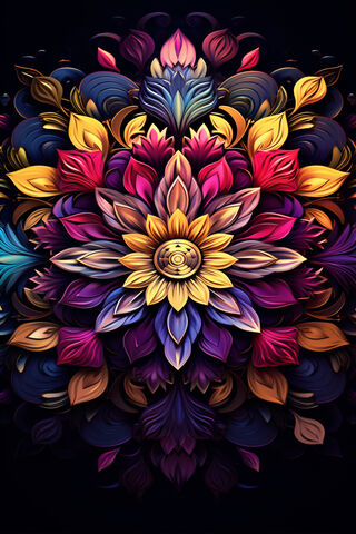 Vibrant Floral Mandala 🌸✨
