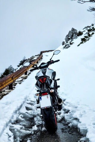 Chilling Adventure: Snowy Ride 🏍️❄️