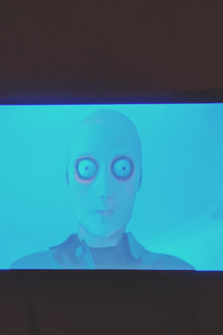 Mysterious Blue Figure ..