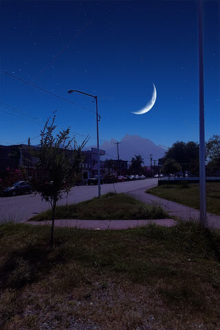 Serene Crescent Night 🌙