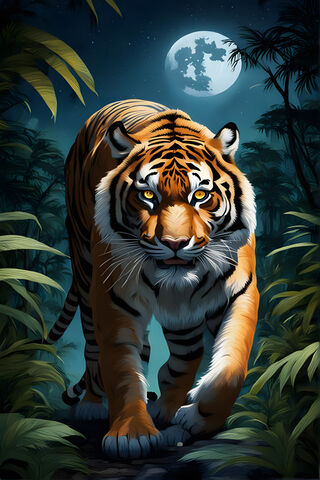 Majestic Night Tiger