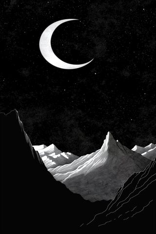 Moonlit Mountain Majest..