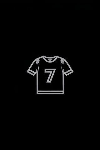 Number 7 Soccer T Shirt | Black | Football