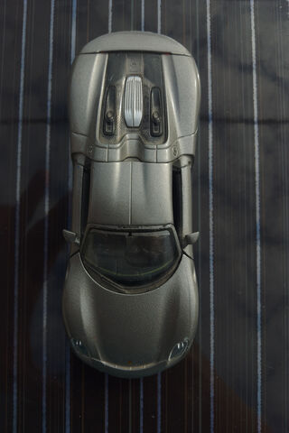 Sleek Silver Sports Car..