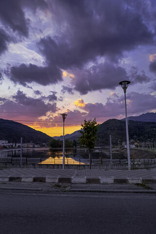 Serene Sunset Over the Hills 🌅