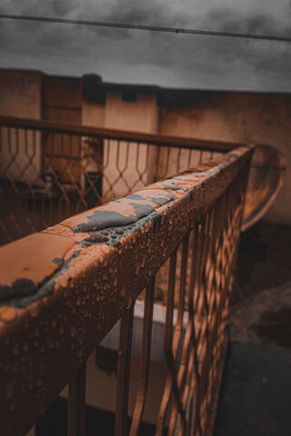 Raindrops on Rusty Rail..