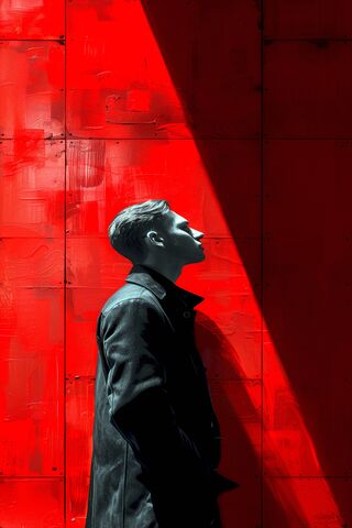 Red Wall Contemplation