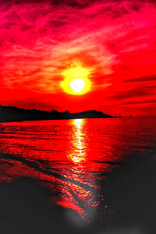 Fiery Sunset Over the W..