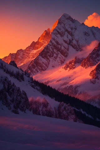 Majestic Mountain Sunse..