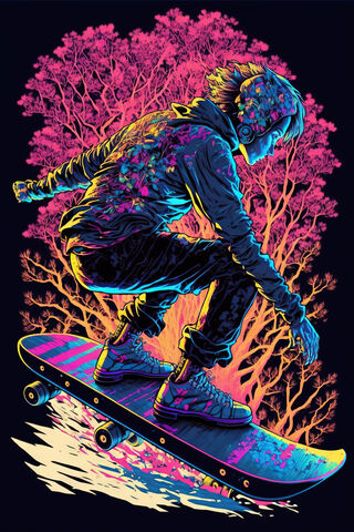 Neon Skate Vibes 🌟🛹