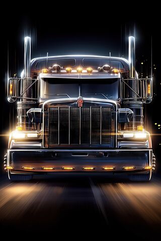 Night Rider: The Power of the Semi Truck' 🚛✨