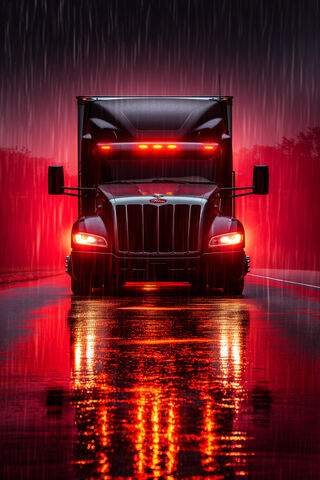 Night Hauler: A Truck in the Rain' 🚚🌧️