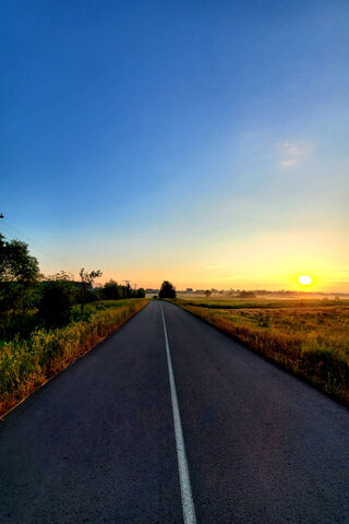 Serene Sunrise on the Open Road 🌅🚗
