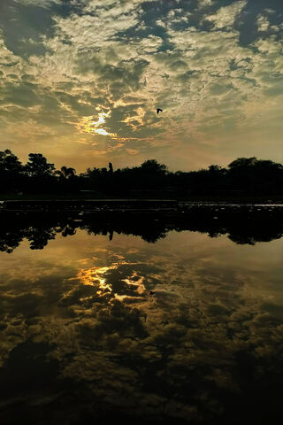 Serene Sunset Reflection