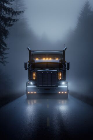 Mysterious Night Hauler 🚚🌫️