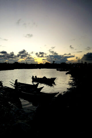 Serene Sunset Over the ..