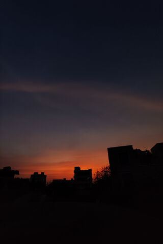 Serene Sunset Silhouett..