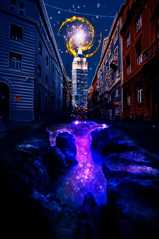 Cosmic Cityscape 🌌✨