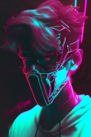 Neon Cyberpunk Visage �..