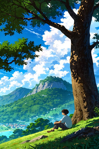 Tranquil Moments Beneath the Tree 🌳✨