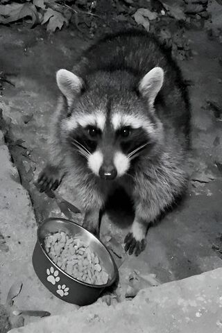 Curious Raccoon at Dusk..