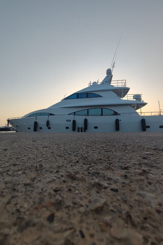 Luxury Yacht at Sunset ..