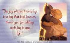 Joy of true friendship