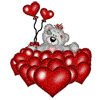 glitter heart bear