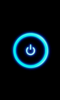 Flashing power b*tton