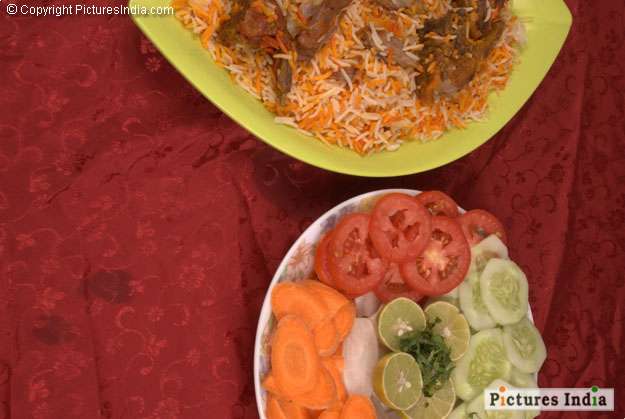 Salad with Biriyani1