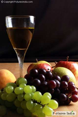 Black and white grapes