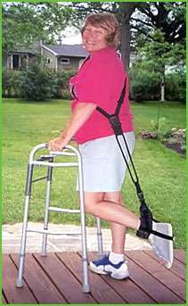ju in her leg sling