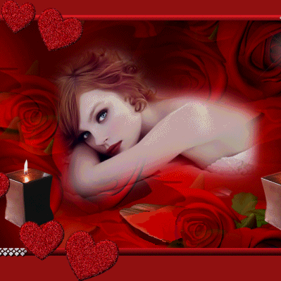 Shimmering red rose
