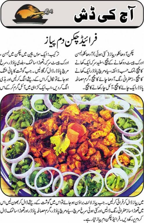 Fried check dam piaz. Urdu recipe