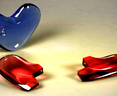 3D glass.