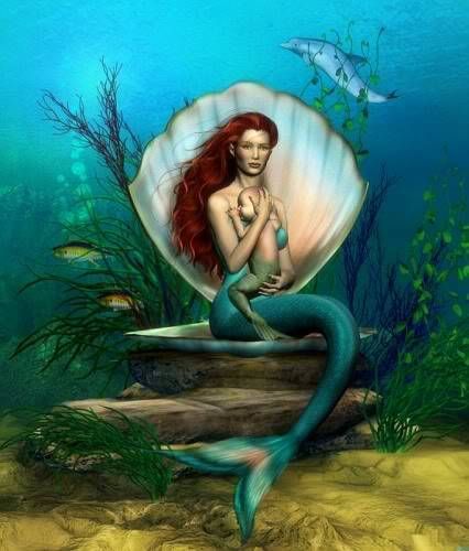 Mermaid Mother & Child