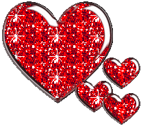 Red Glitter Hearts