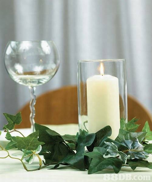 Candle with glass