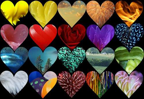 colourful hearts