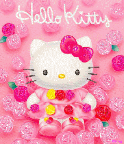 Hello Kitty Pink Roses
