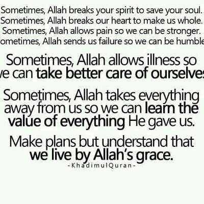 Sometimes Allah...